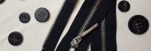Recycled and ecological buttons and zippers from Cabosa, Sorovica, Proinla. Sustainable fashion