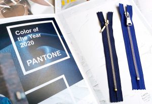 Color Pantone of the Year 2020 zippers classic blue