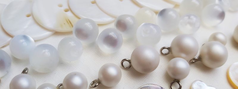 botones de verano perlas y nacar